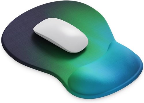 ErgoComfort Gel Wrist Rest Mouse Pad - Ergonomic Support for Office & Gaming | Non-Slip Design, 08 Aurora Borealis