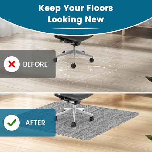 Warmstar Office Chair Mat for Hardwood Floor,Desk Chair Mat,Floor mat for Office Chair, 30" x 48"