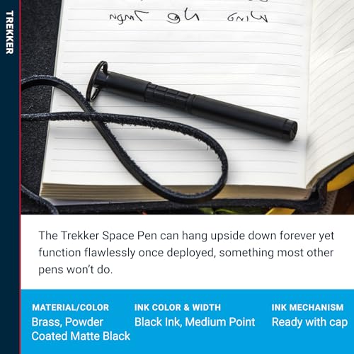 Fisher Space Pen Trekker Space Pen, Ballpoint, Brass, Matte Black, Black Ink, Gift Box