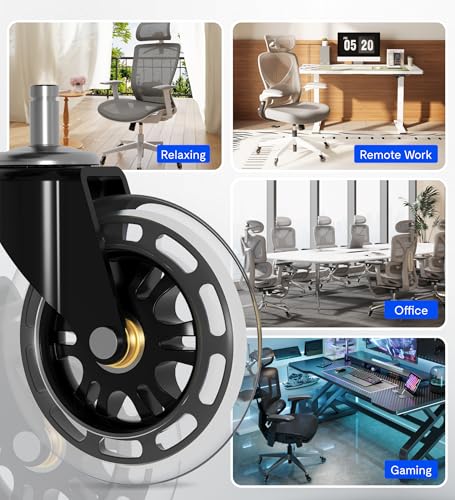 FlexiSpot 5-Pack Heavy-Duty Office Chair Casters 3" Replacement Wheels
