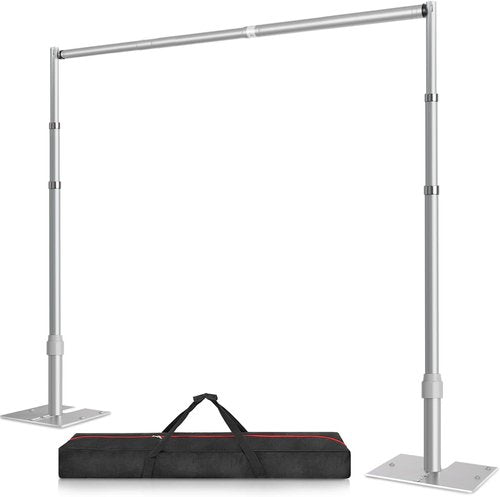Heavy Duty 10x10 Pipe and Drape Stand Kit by [Brand Name] - Adjustable Metal Backdrop Frame for Weddings, Events & Photo Shoots
