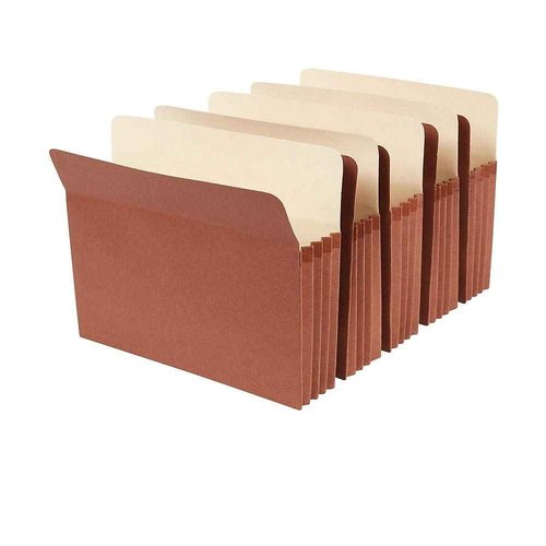 Staples File Pocket Folders, 3.5 Inch Expandable Sides, Letter Size, Easy Organizing & Document Storage, 25-Pack, Brown