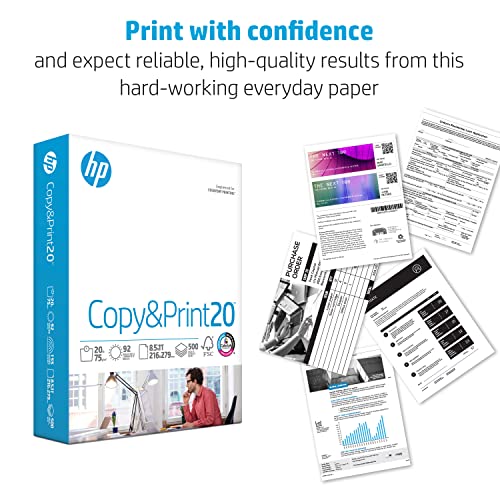 HP Copy & Print 8.5x11 Printer Paper - 20 lb, 92 Bright, 1 Ream (500 Sheets) - FSC Certified