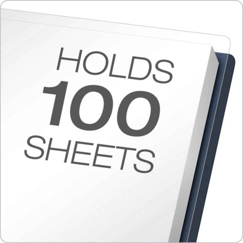 Oxford Clear Front Report Covers, Dark Blue, Letter Size, 25 per Box (55838EE)
