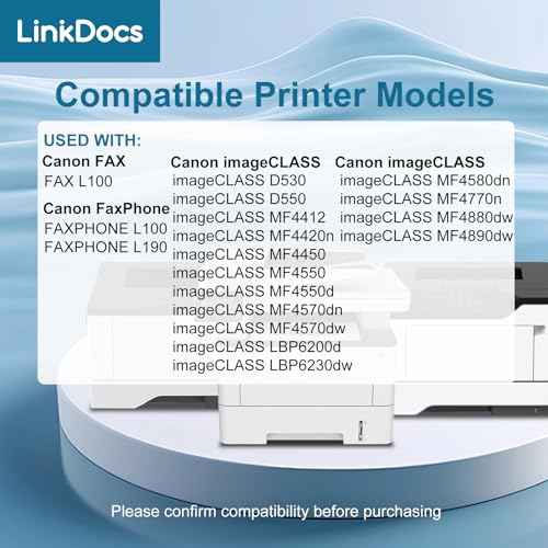 LinkDocs 126 CRG-126 Toner Cartridge Replacement for Canon 126 CRG126 3483B001 for use in Canon ImageClass LBP6200d and LBP6230dw LBP-6230dn LBP-6230 Laser Printers (Black 2 PK)