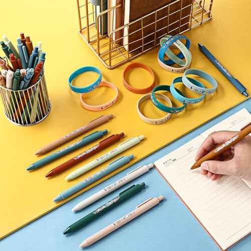 200 Pcs Perfect Attendance Awards for Classroom Awesome Attendance Ballpoint Pens and Silicone Bracelets for Student Behavior Incentives Classroom Rewards Teacher Supplies