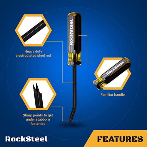 Rocksteel Upholstery Staple Remover - Heavy Duty Tack Puller for Nails & Tacks
