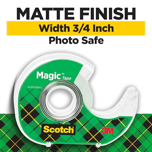 Scotch Magic Invisible Tape Refill Pack - 6 Rolls with Dispensers