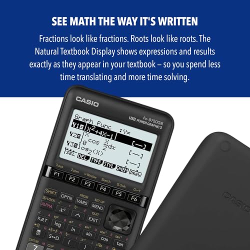 Casio fx-9750GIII Graphing Calculator Black with Python Programming