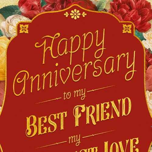 Prime Greetings Wife Anniversary Card, Made in America, Thick Card Stock with Premium Envelope Packaged in a Reusable Presentation Mailer, Eco-Friendly, 5in x 7.75in