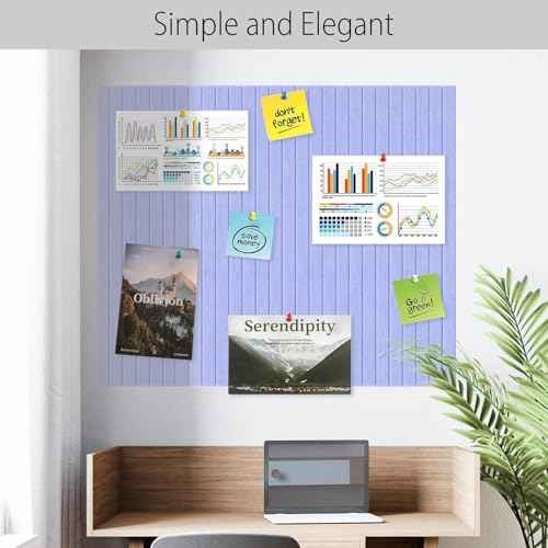 Cork Boards for Walls 48" x 36" Felt Board Alternative, 12 Pack Felt Wall Tiles Bulletin Board, Large Cork Board for Office Pin Board Tack Board Cork Boards