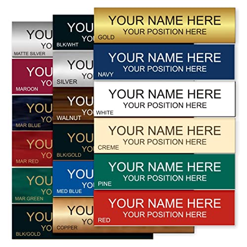 Personalized Office Name Plate with Wall or Desk Mount | Custom Acrylic Sign