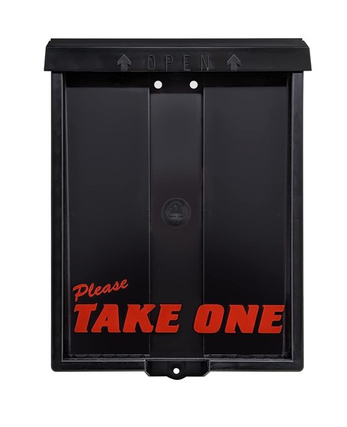 Outdoor Real Estate Brochure Box with Snap Shut Lid, Take One Document Holder Can Hold 100, 8.5 x 11 Documents, Flyers, Literature and Other Outdoor Marketing Needs
