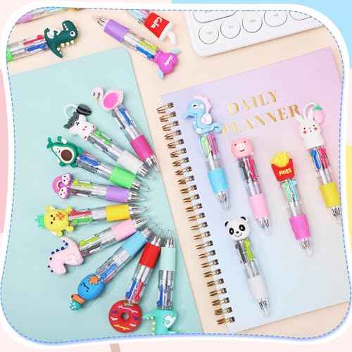 BESARME 48 Packs Multicolor Pen in One, 4-in-1 Fun Pens Stocking Stuffers for Kids Ballpoint Pens Bulk Gifts Party Favors Goodie Bags Stuffers for Kids