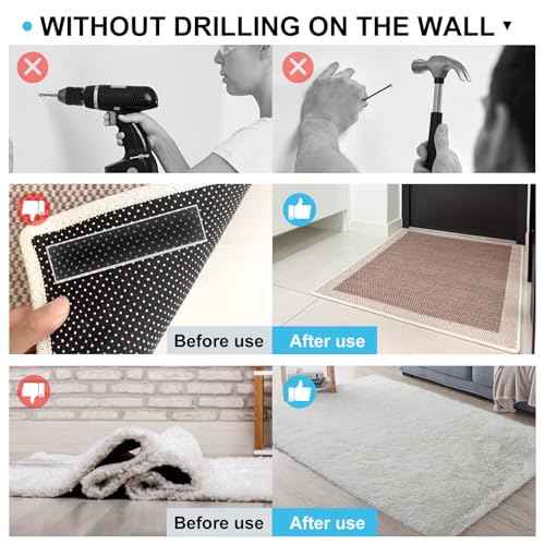 Double Sided Tape Heavy Duty,(19.69 FT,2Rolls) Strong Nano Tape Double Sided Mounting Tape,Multipurpose Clear Adhesive Tape Picture Hanging Strips,Removable Sticky Tape for Poster Walls Decor Carpet