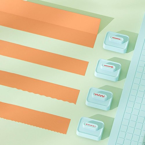 4-in-1 Bidirectional Paper Cutter, Portable Paper Photo Trimme, Paper Cutter for Craft with Straight Line, Dotted Line, Wavy, Crease Blade Head, Multi-Function Scrapbooking Tool for Craft Projects