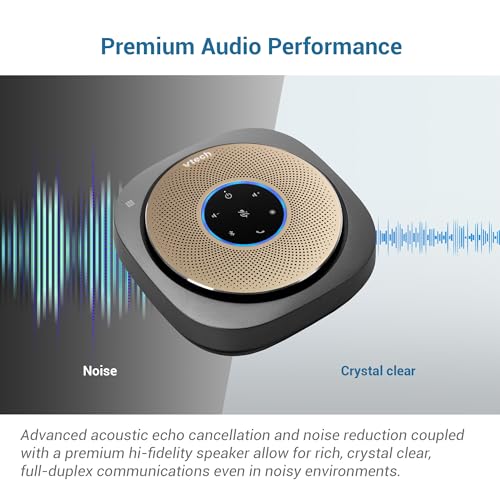 VTech VCS601-2 Bluetooth Conference Speakerphone - 360¡Æ Premium Voice Pickup with 6 Microphones, Smart NFC Connect, 24H Call Time with HD Audio, Reverse Charging USB C, Voice Assistant, Home Office