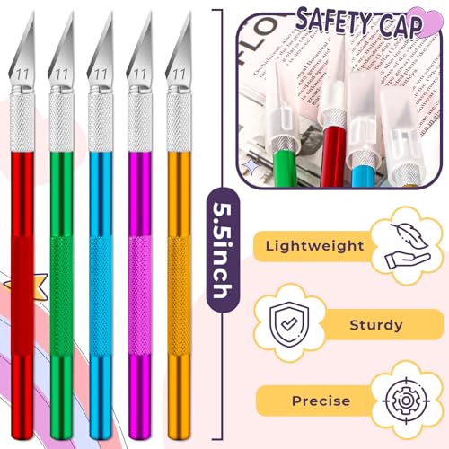 DIYSELF 20 Pack Precision Craft Exacto Knives for Art and Hobby