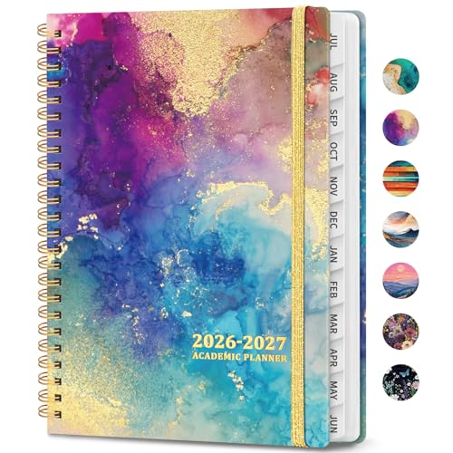 JEJEGO Gold A5 Academic Planner 2026-2027 Weekly & Monthly Organizer