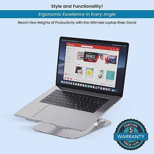 OTM Essentials Aluminum Adjustable Laptop Riser Stand,