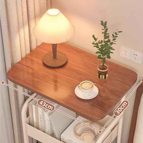 3-Tier Rolling Kitchen Cart - 30in Lightweight Storage Cart with Solid Wood Tabletop & 2 Lockable Wheels, Utility Organizer for Kitchen, Bathroom, Office & Home Organization?