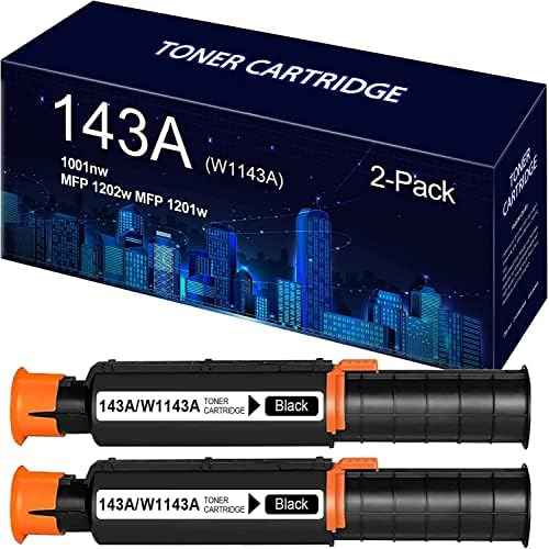143A W1143A (W1143AD) Toner Compatible 2-Pack 143A W1143A Toner | Black Reload Kit Replacement for Neverstop 1001nw MFP 1202nw MFP 1202w 5hg80a Toner Printer.