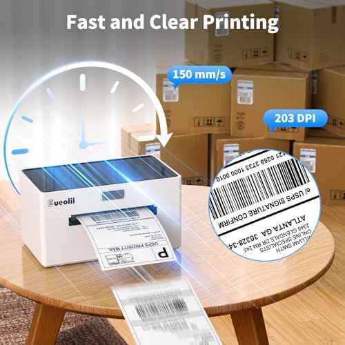 Bluetooth Shipping Thermal Label Printer, Portable 4¡¿6 Label Makers for Small Business,Compatible with Android¡¢iPhone¡¢Windows£¦Mac,Widely Used for Home£¦Small Businesses and Office