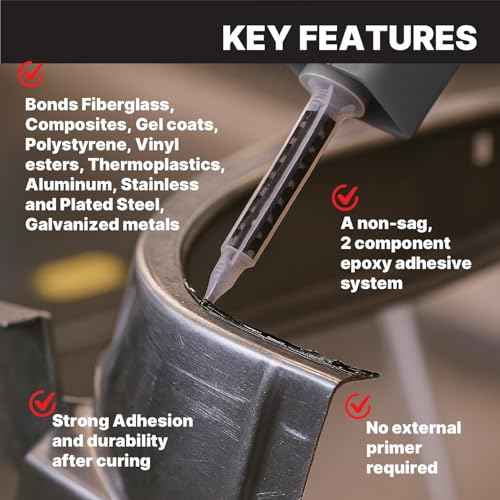 Maxi-Bond Panel Bonding Adhesive MB-835 ? Two-Part Epoxy Adhesive, Non-Sag, High Strength for Metal, Fiberglass, Plastic & Composite Panels ? Includes Mixing Nozzles, 200 mL (6.75 oz)