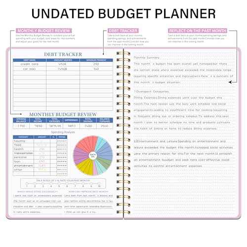 Budget Planner - Monthly Financial Planner Organizer with Expense Budget Book/Expense Tracker Notebook/Accounting Book to Manage Your Money Effectively, Start Anytime, A5(5.8" * 8.2") Pink