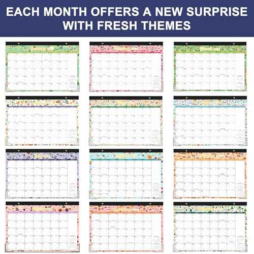 Lbylyhxc 2026 Desk Calendar, 18-Month Calendar Use Now to Dec. 2026, Large 17" x 12" Desktop/Wall Monthly Calendar for Home, School or Office (Desk Calendar Seasons, 17x12 inches)