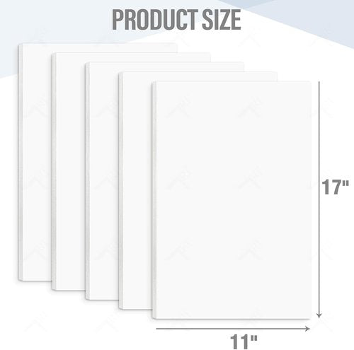 Golden State Art | 11x17 White Foam Core Board - 12 Pack, Acid-Free, 1/8" Thick for Projects & Displays