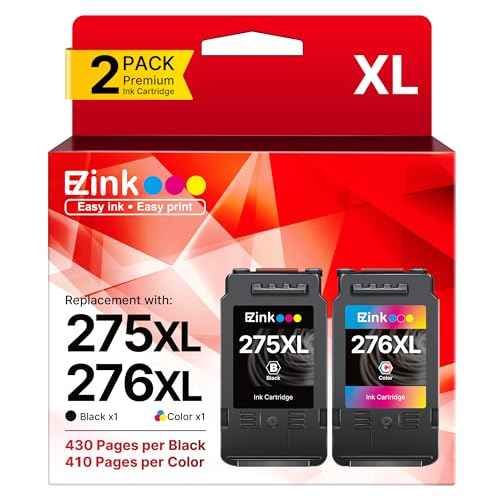 PG-275XL/CL-276XL Ink Cartridge Replacement for Canon 275 and 276 Ink Cartridges for Canon Ink 275 276 for Canon Printers PIXMA TS3520 TS3522 TS3720 TS3722 TR4720 TR4722 TR4723 (2 Pack)