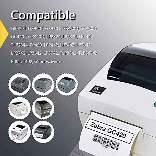 BETCKEY - 1" x 3" (25 mm x 76 mm) Barcode & Address Labels Compatible with Zebra & More Label Printer,Premium Adhesive & Perforated [10 Rolls, 5200 Labels]