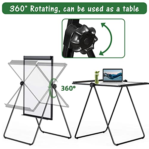 40-Inch Whiteboard Easel with Adjustable Height & Double-Sided Magnetic Surface