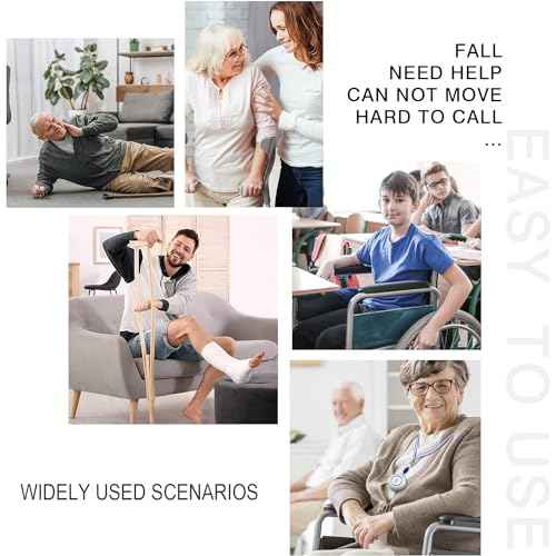 Wireless Caregiver Pager, Medical Alert Systems with 2 Call Buttons and 1 Receiver for Seniors/Elderly at Home, Emergency Panic SOS Call Bell, Nurse Calling & Patient Assistance Alert