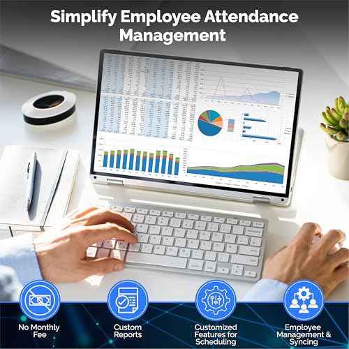 Time Clock for Small Business | No Monthly Fees Clock in Machine for Employees | T150 Time Card Machine | Time Clock Punch Machine | Timeclocks Small Business | Easy Employee Reporting!
