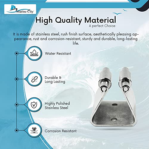 MARINE CITY Door Stopper Catch and Holder, Heavy-Duty Stainless Steel, Rust-Resistant, Ideal for Boats, RVs, Marine Use, Doors, Cabinets and Hatches