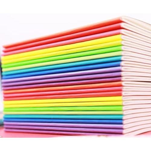 48 Pack A5 Kraf Notebooks Lined Journal Bulk Writing Diary Subject Notebooks Planner with Thick Paper, 60 Pages, 30 Sheets, 8.3x5.5 inch