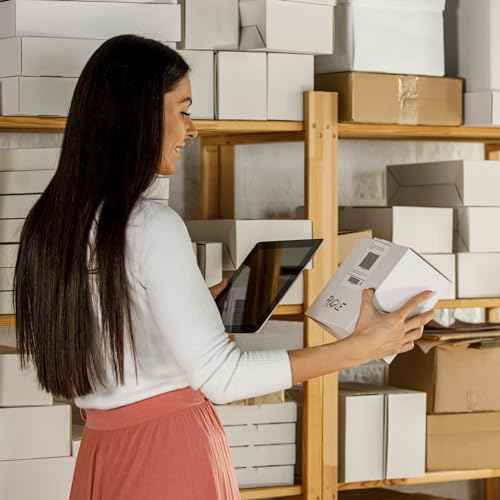 BOX USA Deluxe Shipping Boxes, 7 1/2"L x 7"W x 6 1/2"H, 25-Pack - White Box Mailers for Packaging, Storage, Gifts or Bulk Business Orders