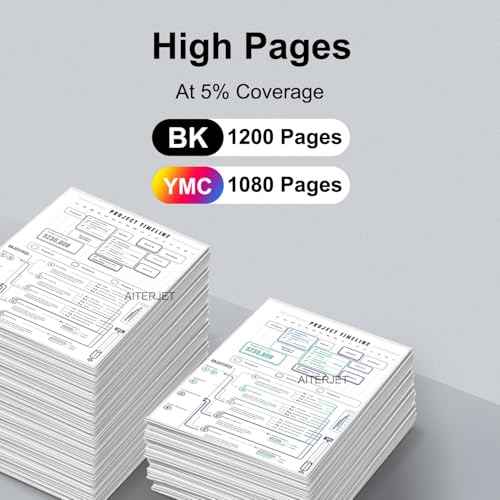 High Pages Ink Cartridge Replacement for KD Remanufactured Verite 5 XXXL for Verite 55W ECO Verite 55 Eco Verite 65XXXL Verite 55XXXL Plus (1 Color 1 Pack)