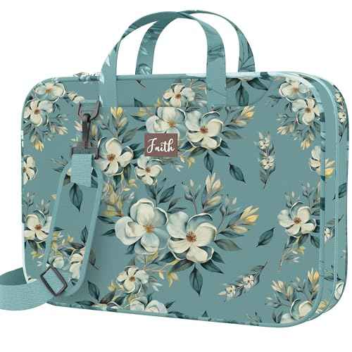 DEHITE Bible Cover Case for Women ? Floral Black Bible Bag Carrying Case ? Messenger Bag