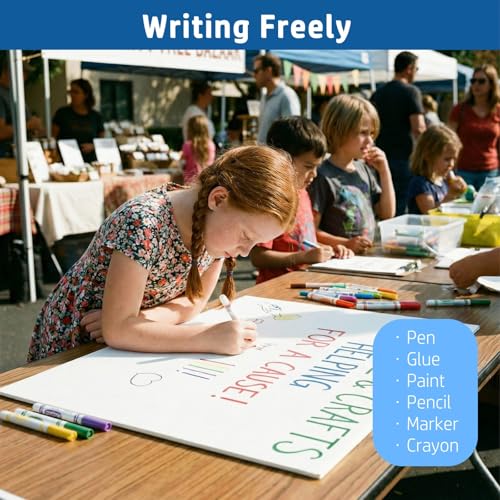 VinTS 60 Pack White Poster Boards 22x28 Inches - Double-Sided, Acid-Free Paper for Projects