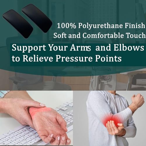 HYEJDRV Black Chair Armrest Replacement Pads for Haworth Zody Chair - 1 Pair