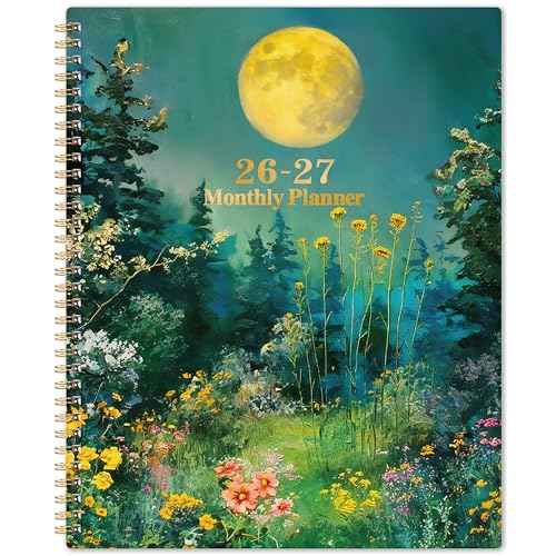 2026-2027 Monthly Planner - 2026-2027 Planner, Jan. 2026 - Dec. 2027, Monthly Planner/Calendar 2026 with Tabs, 9" x 11", Twin-wire Binding, Back Pocket, Note Pages