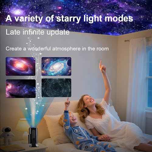 Mini Starlight Projector Support 1080P & 4K with wifi 6 and bluetooth 5.2 , Android 12 TV Movie Projector with Apps Built in Compatible with PC/Smartphone/HDMI/USB, indoor & outdoor use£¨No US Plug)