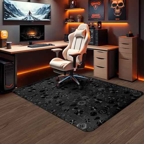 Vicwe Office Chair Mat for Hardwood Floor, 36" x 48" Desk Chair Mats, Easy Clean, Anti-Slip Computer Chair Mat for Home, Office (Black)
