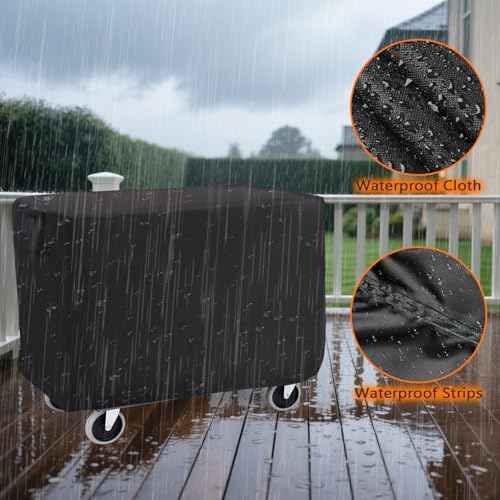 Rolling Tool Cart Cover 36 Inch,Waterproof Utility Cart Cover for 32" x 18" Mobile Multipurpose Utility Cart Service Cart Cover - 36 X 18 X 33 Inch