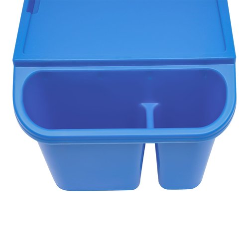 6 Pcs Kids Lap Desk Trays, Plastic Breakfast Laptop Trays with Side Pockets and Phone Slots, Portable Lap Bed Table, Breakfast Trays Serving Tray for Writing Eating Boy Girl, 19.69*9.84*7.1in (Blue)