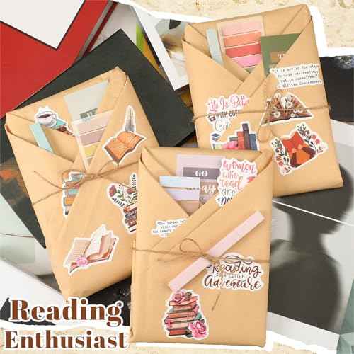 24 Set Blind Date with a Book Gift Box Supplies Kits Excluding Books Book Club Gifts Bulk for Women Book Lovers Bookish Gifts Librarian Readers Gifts for Teachers Friends Men (Brown)