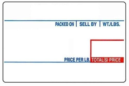 Pokanic Labels LST 8010 Thermal 12 Rolls - 8400 Labels Printer Printing Scale Compatible with CAS LP-1000 CL-5000 CL-5500 CL-7200, Easy Weigh LS-100, VisionTech DLP-300 (12 Rolls, 8010)